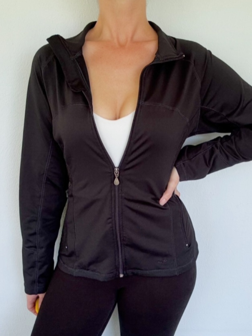 C9 by Champion black full zip long sleeve track jacket size large